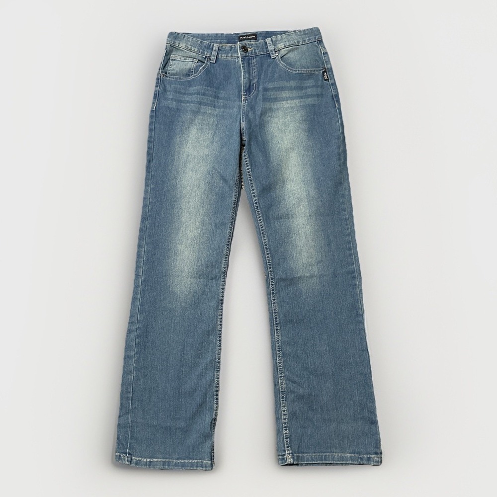 Silver Jeans Zane Boys 14 Faded Whiskered Straight Medium Wash 30x30